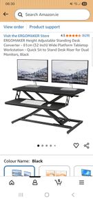 Height Adjustable Standing Desk Converter.