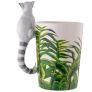Lemur with Jungle Decal Ceramic Shaped Handle Mug Image 3