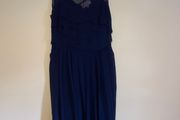 Fran &amp; Jane chiffon navy blue occasion dress