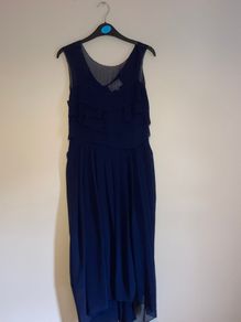Fran & Jane chiffon navy blue occasion dress
