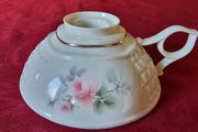Antique Donegal Parian China Rose Chamber Stick / Pillar Candle Holder Made In Ireland