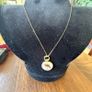 Gold Edwardian portrait fob and chain 9k Image 8