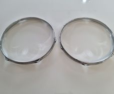 Ludwig 1970s genuine 14" triple flange hoops 6 hole lug ear