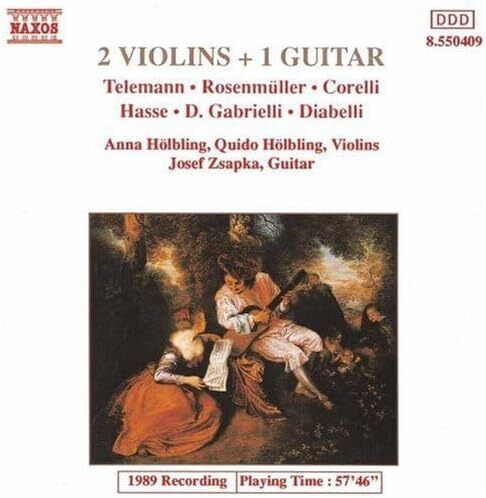 2 Violins + 1 Guitar. CD. Free Postage!