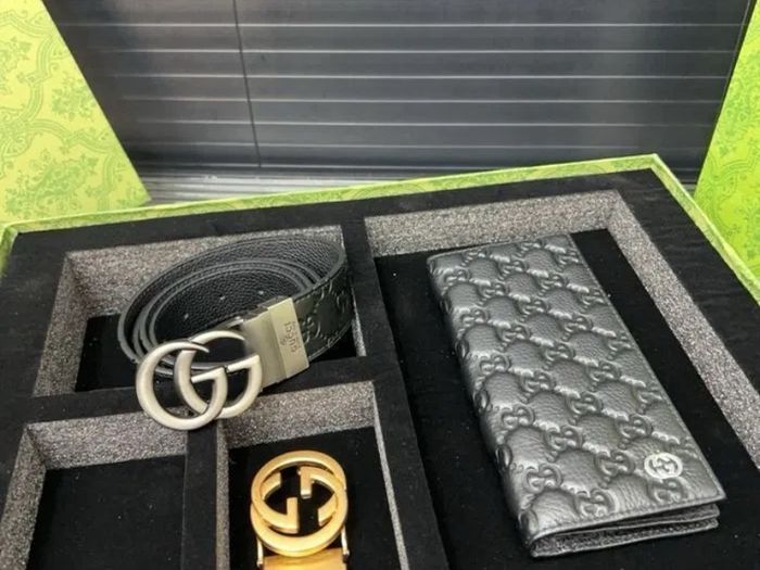 GCC leather clutch belt set
