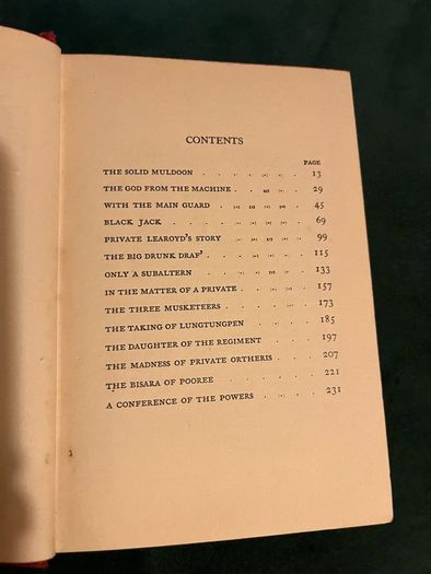 Antique Book Soldiers Three by Rudyard Kipling