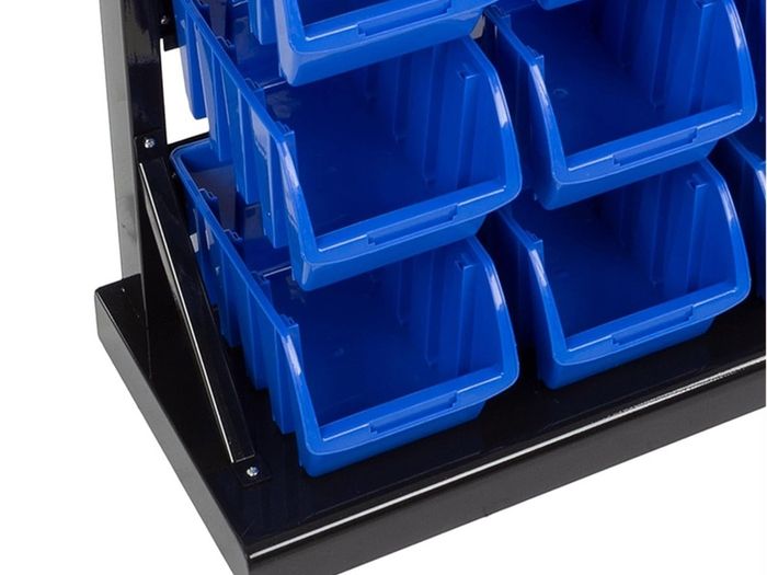 47 Bin Storage Rack With Small + Large Lin Bins / Boxes