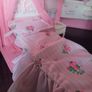 1998 VINTAGE Barbie Bed & Bath Playset House Fold Up Pink Case Purse Doll Set Image 9