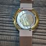vintage 1970s Cronel "Disco Volante" mechanical watch UFO sunburst gold dial Image 8