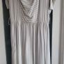 Gila Grunert Vintage Grey & White Vertical Striped Midi Dress with Pockets Sz 12-14 Image 3