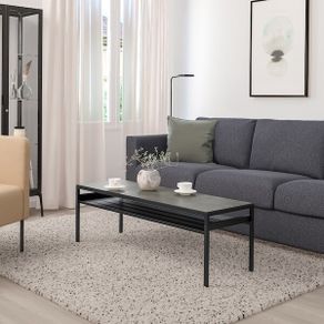 NYBODA Coffee Table, Metal legs and shelf with Reversible Top