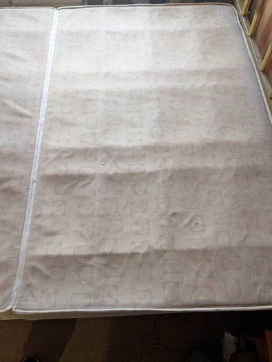 Sealy King Size Bed Base and Brass Headboard
