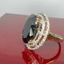 Silver Black & Gold Stunning statement ring Image 10