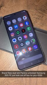 Samsung s25FE brand new fuel sim factory unlocked only opened for photos