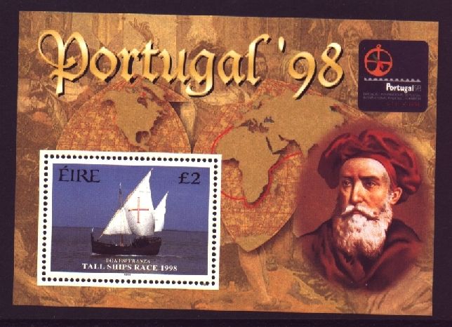 1998 Ireland Portugal 98 Commemorative Stamp Miniature Sheet Mint Never Hinged (MNH)