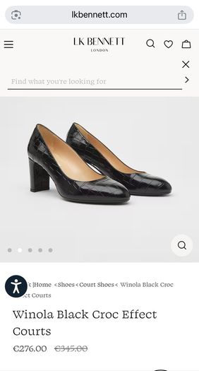 LK Bennett croc effect courts 6/39