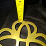Beautiful Old Solid Brass Trivet featuring a Four Leaf Clover Design, Postage Available Image 5