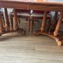 Vintage solid oak adjustable dining table Image 3
