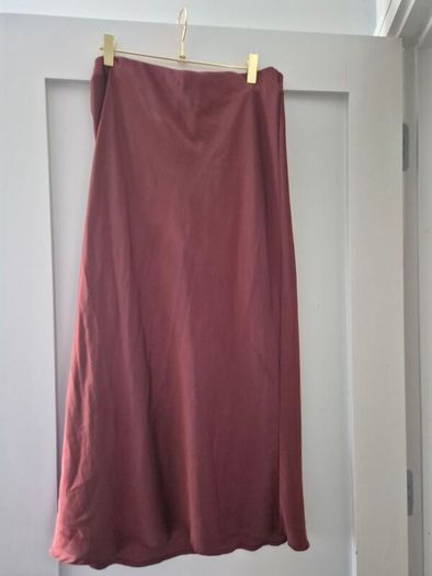 zara satin midi skirt