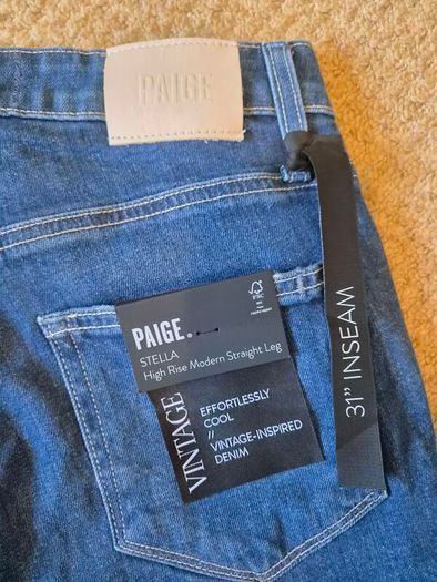 Paige Stella High Rise Straight Leg Jeans - 25W
