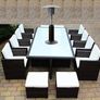 Tabletop Stainless Steel Patio Heater with Hose for Bottled Gas Image 2