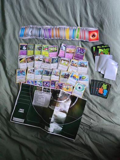 Large Pokemon TCG Card Bundle with Paldea Evolved Deck Box & Accessories