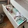 White Pine Wood Changing Unit with 3 Handleless Drawers Image 5