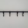Kitchen Rail 60cm with 6 hooks Image 2