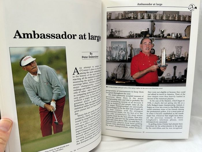 Christy O'Connor Snr SIGNED autobiography Golf Legend