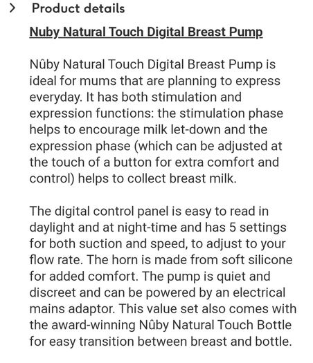 Nuby Electric Brest pomp Brest pads