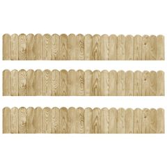 Border Rolls 3 pcs 120 cm Impregnated Pinewood