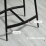 Breakfast Bar Stools Set of 2, Microfibre Upholstered Barstools, Industrial Bar Chairs with Curved Seat and Steel Frame for Dining Room, Kitchen, Grey Image 5