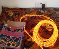 Vintage Mr Christmas Lights & Yellow Rope Light Bundle (Both Working)