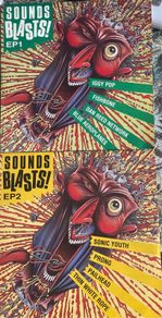 SOUND BLASTS! 1 and 2. Two long play singles featuring 8 bands vinyl record. In picture sleeves and vg+ condition. Bargain price for both records