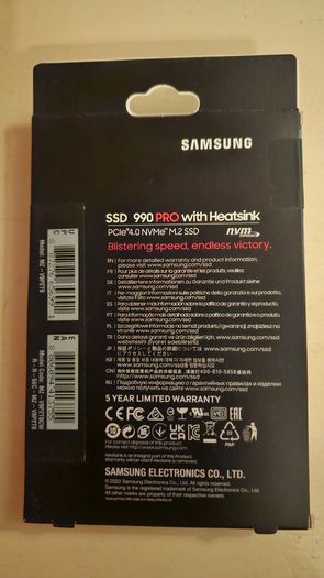 New 2TB Samsung 990 Pro Heatsink NVMe M.2 SSD