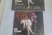 Rod Stewart with Jools Holland Swing Fever cd with signed art cover card by both
