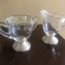 Antique Silver Footed Milk & Sugar Bowl Set Image 2