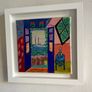 Framed Original contemporary Painting  Mattisse style Poolbeg Chimneys Dublin Original Gift Image 4
