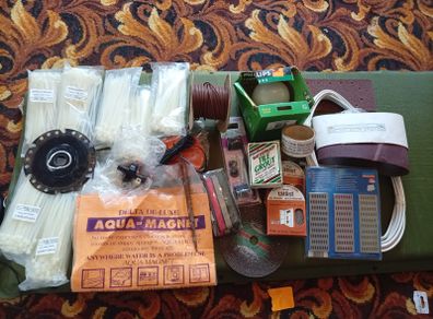 Job Lot DIY Goody box - 8 Packs Cable Ties, Tools, Crate & Accessories