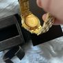 GUCCI  Gold Bracelet Stainless Steel Black Dial   Ladies Watch Image 3