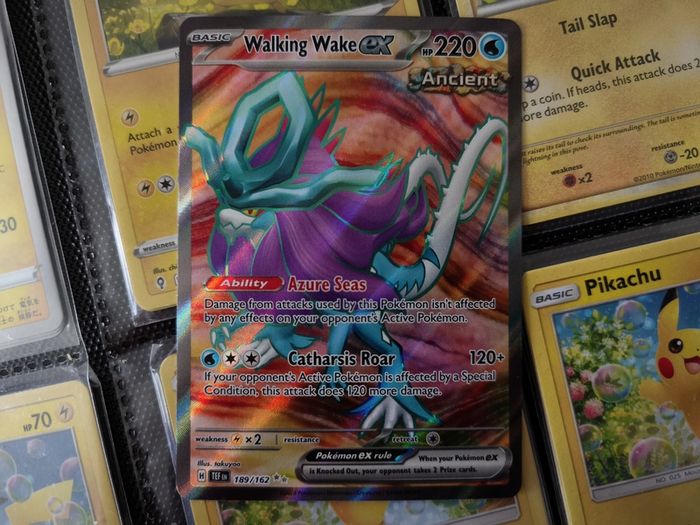 Walking Wake EX ! Full Art ! Ultra Rare ! from Temporal Forces Set ! 2024 ! Pokemon Card !