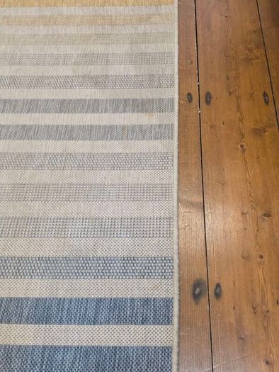 Tara Marina Stripe Rug Beige & Blue 160 x 230cm