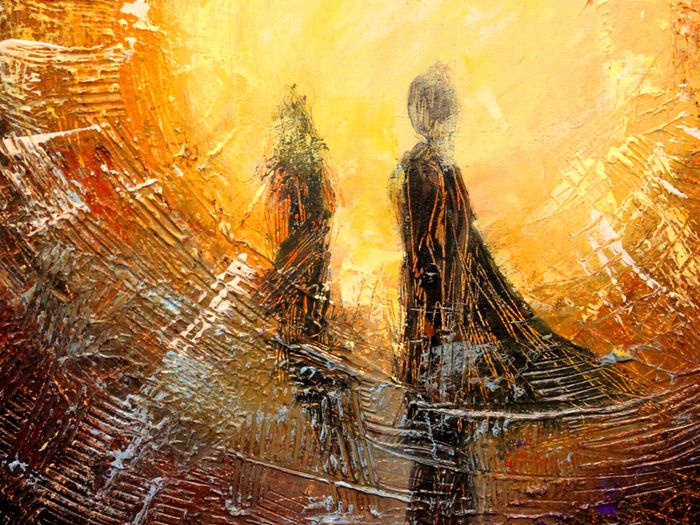 Time Machine - Re Love - Abstract Acrylic Figurative Art On Canvas