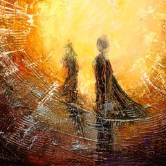 Time Machine - Re Love - Abstract Acrylic Figurative Art On Canvas