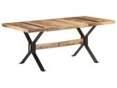 Dining Table 180x90x76 cm Rough Mango Wood