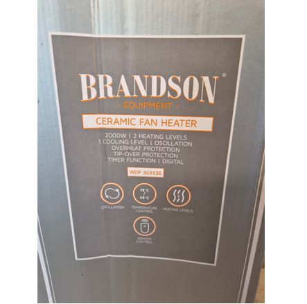 Brandson Ceramic Fan Heater with Remote Control for Bathroom and Bathroom with Oscillation Function