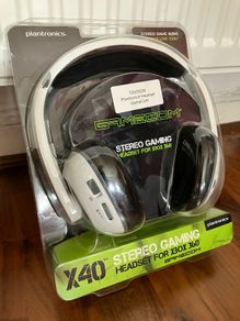 Plantronics X40 GameCom XBox 360 Corded Stereo Headset