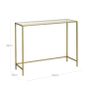 Console table tempered glass side table, console  modern coffee table, stable, easy construction, adjustable feet, living room, Image 5