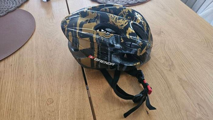 Brenda Sport Adult Cycling Helmet - Black & Gold Graffiti Graphic