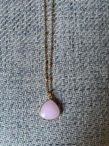 Ginandger rose quartz gold plated necklace